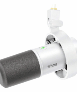 FIFINE - K688W - Electret Dynamic Microphone With Shock Mount - White