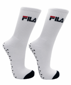 Fila - Women's 2-Pack Deckle Three Quarter Grip Socks - Size 3-8 - White