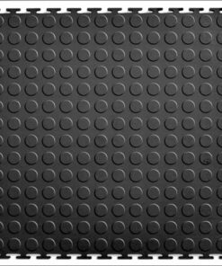 Fine Living - PVC Interlocking Tiles 1 Sqm - 4 Tiles Per Pack - Black - 1 Pack