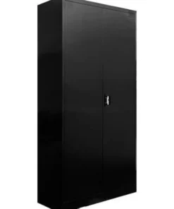Fine Living SheildLock 2 Door 1.8m Metal Storage Cupboard Matt Black