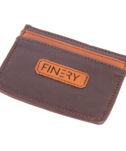 Finery Genuine Leather Card Holder - Brown & Toffee