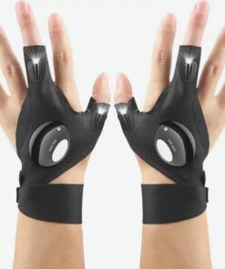 Finger Gloves with LED Light Flashlight - Medium