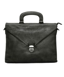 Fino 1718B-256 Full Grain Aniline Nappa Genuine Leather Messenger Bag - Blue