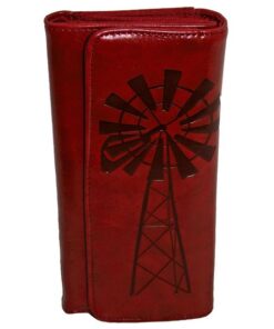 Fino 901-765 Faux Leather Elegant Long card holder Purse for Phone - Red