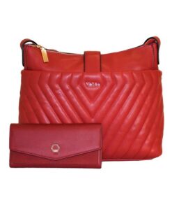 Fino BK-111+5618 Faux Leather Fashionable Handbag with Purse Set