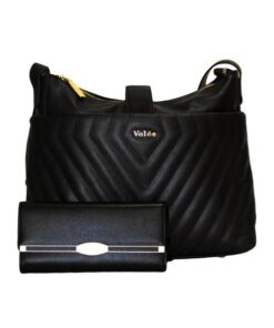 Fino BK-111+751371 Faux Leather Fashionable Handbag with Purse Set