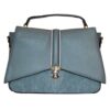 Fino BK-117 Faux Leather Elegant Satchel Handbag - Blue