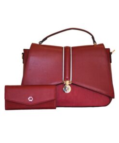 Fino BK-117+5618 Faux Leather Elegant Satchel Handbag