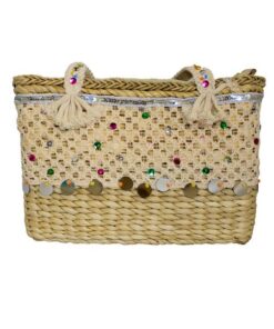 Fino CJK-05060 Exotic Stylish Straw Beach Bag - Beige