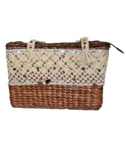 Fino CJK-05060 Exotic Stylish Straw Beach Bag - Brown