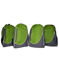 Fino DL-1001 Pocket Design Grade R - 2 School Backpack Combo Set of 4 - Green