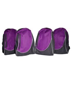 Fino DL-1001 Pocket Design Grade R - 2 School Backpack Combo Set of 4 - Purple