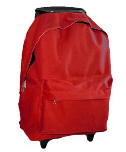 Fino DL-1004 Unisex Grade R -1 Trolley Wheeled School /Travel Backpacks - Red