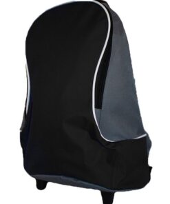 Fino DL-1008 Unisex Grade R - 1 Trolley Wheeled School /Travel Backpacks - Black