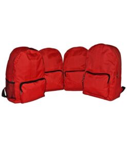 Fino DL-1010 Classic Lightweight Grade R - 1 Backpack Combo Set of 4 - Red
