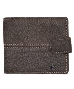 Fino DWS-805S Genuine Leather Wallet with SD Card Holder & Box - Dark Coffee