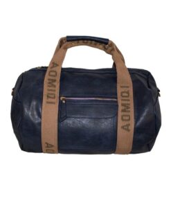 Fino GIO-A153 Faux Leather Duffel or Overnight Travel Bag - Blue