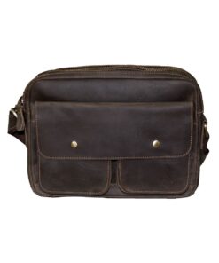 Fino GSX-075 Full Grain Genuine Leather Crazy Horse Waxed Sling Bag