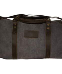 Fino Heavy Duty Washed Canvas with Antique Genuine Leather finish Weekend Bag - Brown