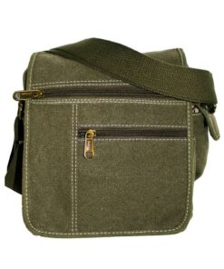 Fino HY-3348 Unisex Canvas Compact Travel Crossbody/ Sling Bag - Green