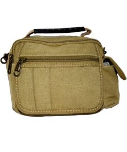 Fino HY-3640 Canvas Vintage Crossbody Bag - Khaki