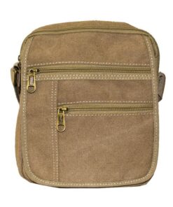 Fino HY-B880 Canvas Unisex Compact Sling Bag - Khaki