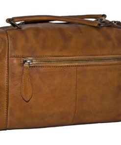 Fino Italian Aniline Nappa Leather Hand & Shoulder Bag - Brown - Brown