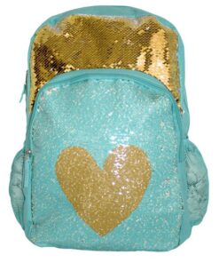 Fino JS-190502 Girls Grade 0-2 Sequin Heart Design School Backpack