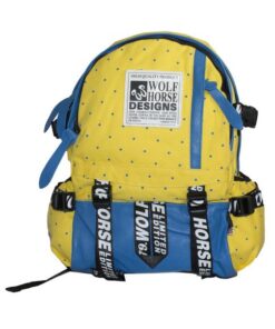 Fino K30 Wolf Horse 22L Unisex 15 Inch Laptop Backpack - Yellow & Blue