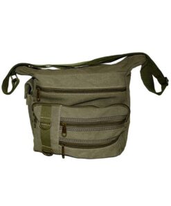 Fino MB-3389 Multi-Pockets Canvas Messenger Shoulder Bag - Green