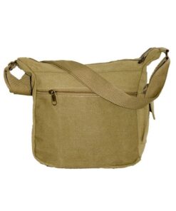 Fino MB-3389 Multi-Pockets Canvas Messenger Shoulder Bag - Khaki