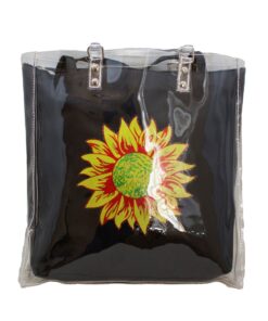 Fino SK-037 2 in 1 Microfiber Sunflower Shoulder Bag - Black