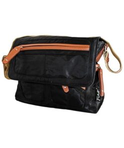 Fino SK-1001 Nylon Messenger Satchel Bag - Black