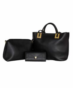 Fino SK-1610+51125 3in1 Faux Leather Hand & Shoulder Bag with Purse Set