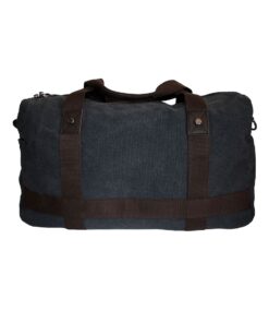 Fino SK-1619 Cotton Canvas Duffel Bag for Overnight & Weekend Luggage - Black