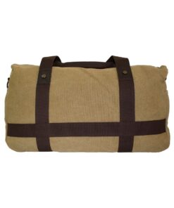 Fino SK-1619 Cotton Canvas Duffel Bag for Overnight & Weekend Luggage - Brown