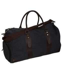 Fino SK-3070 Cotton Canvas Duffel Bag for Overnight & Weekend Luggage - Black