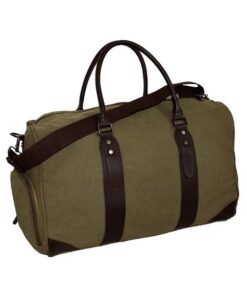 Fino SK-3070 Cotton Canvas Duffel Bag for Overnight & Weekend Luggage - Green