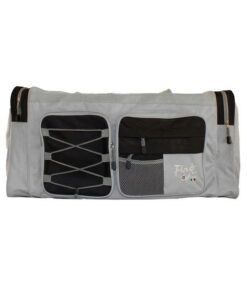 Fino SK-358 Unisex Polyester Travel Duffle Bag - 24-Inch - Grey & Black