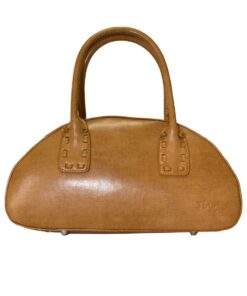 Fino SK-5505 Faux Leather Portable Mini Handheld Bowling Bag - Light Brown