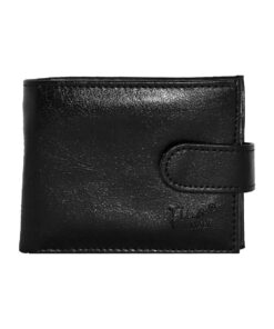 Fino SK-652 Faux Leather Men's Bi-fold Card Wallet - Black