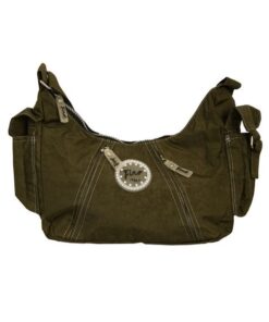 Fino SK-7723 Waterproof Ultra-Light Crinkle Nylon Handbag - Green - Women