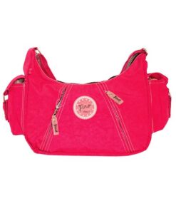 Fino SK-7723 Waterproof Ultra-Light Crinkle Nylon Handbag - Pink - Women