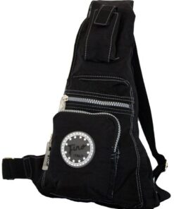 Fino SK-7726 Waterproof Ultra-Light crinkle Nylon Chest Bag - Black