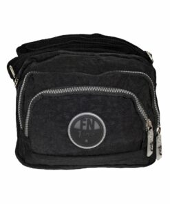Fino SK-7732 Washed Nylon Lightweight Waterproof Small Crossbody Bag - Black