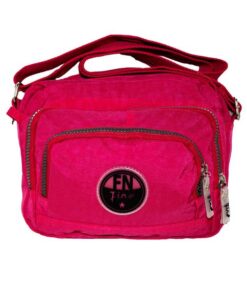 Fino SK-7732 Washed Nylon Lightweight Waterproof Small Crossbody Bag - Pink