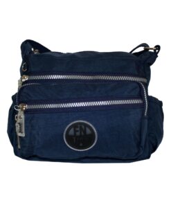 Fino SK-7735 Waterproof Ultra-Light Crinkle Nylon Crossbody Bag - Navy Blue