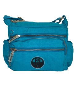 Fino SK-7735 Waterproof Ultra-Light Crinkle Nylon Crossbody Bag - Sky Blue