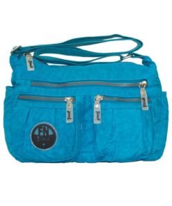 Fino SK-7740 Waterproof Ultra-Light crinkle Nylon Shoulder Bag - Blue
