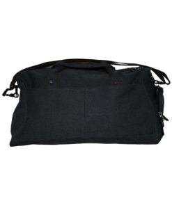 Fino SK-8035 Cotton Canvas Duffel Bag for Overnight & Weekend Luggage - Washed Black